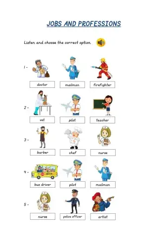 Listening: Jobs and professions