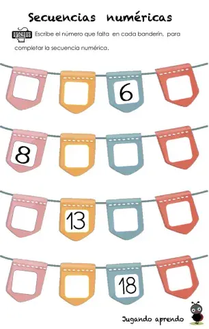 secuencias numéricas 1-20