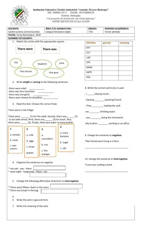 Final exam sthird period