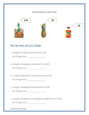 Buying-selling, Giving Change 2