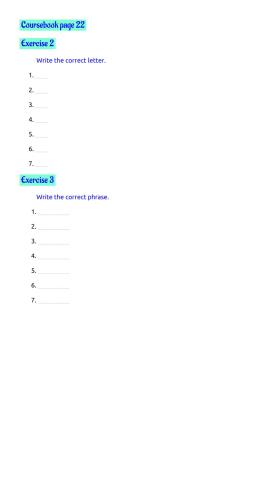 Page 22, exercises 2, 3
