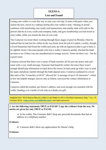 EvAU Test - Lost and Found