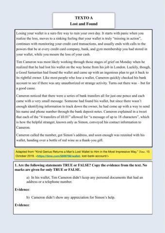 EvAU Test - Lost and Found