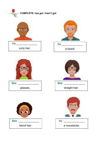 Complete: has g… | Free Interactive Worksheets | 4381255