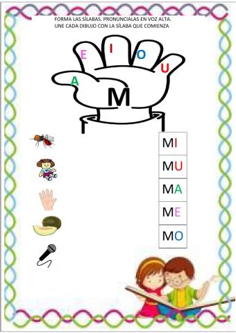 Ficha formar silabas letra M