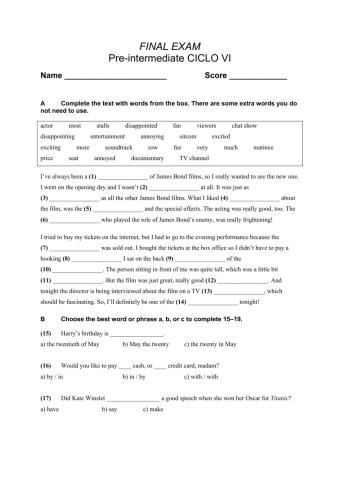 examen pre intermedio 