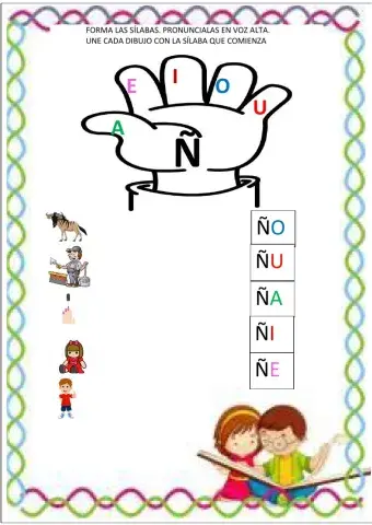 Ficha formar silabas letra Ñ