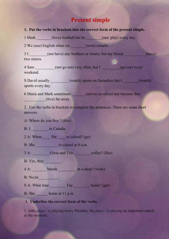 Present Simple and Present Cont.