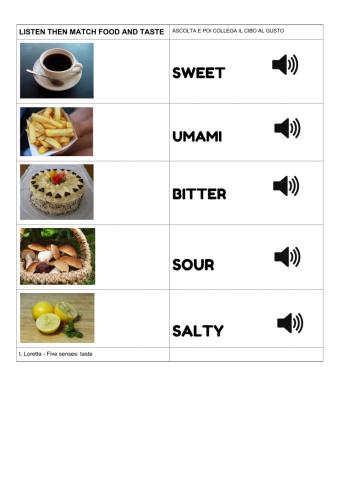 Five senses - taste
