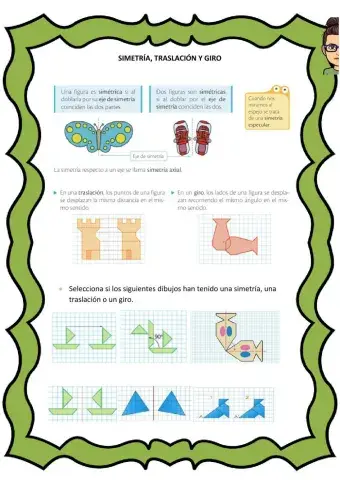 Simetría, traslación y giro