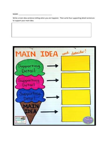 Main Idea Assignment