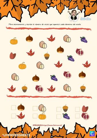 Atención con elementos del otoño