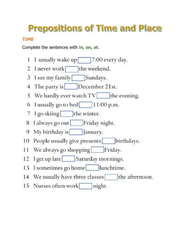Prepositions