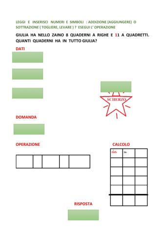 Problema : addizione o sottrazione?