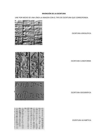 Invencion de la escritura