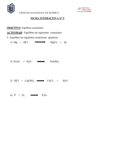 Equilibrio ecuaciones metodo tanteo