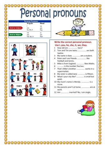 Personal pronouns
