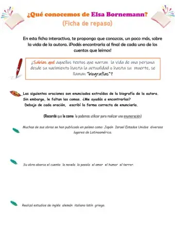 Ficha de repaso- Uso de la coma 2