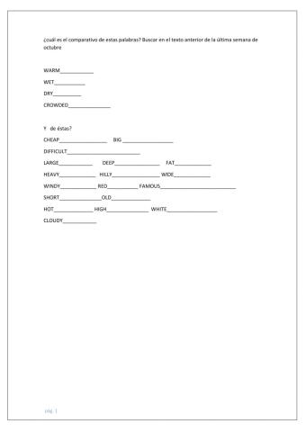 Comparatives in English