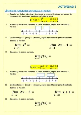 Limite de funciones a trozos.