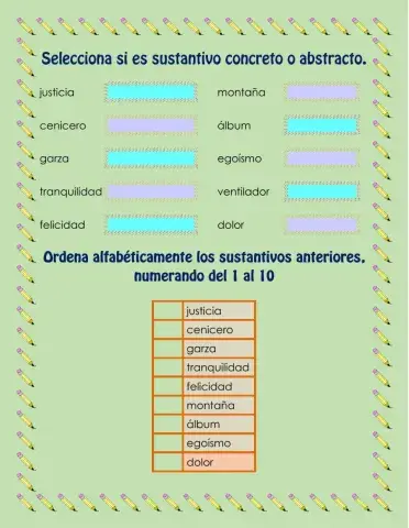 Sustantivos concretos y abstractos 1