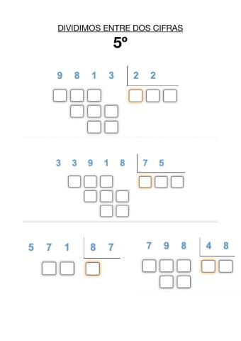 Divisiones entre dos