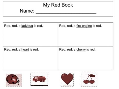 Match color sentences-Red