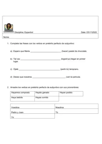 Pretérito Perfecto de Subjuntivo