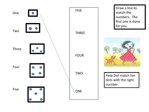 Matching numbers 1-5