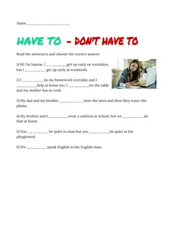 Have to-don't have to