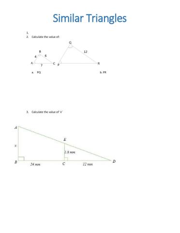 Similar Triangles