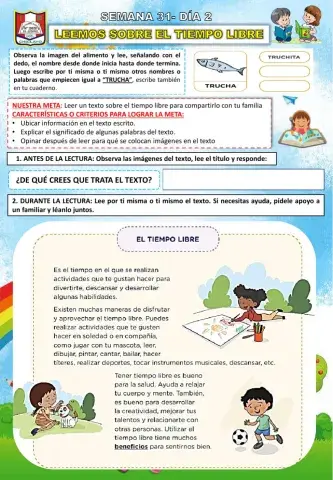 Leemos sobre el tiempo libre