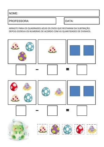 Subtração - Dinossauros