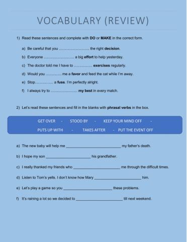 Collocation - Phrasal verbs