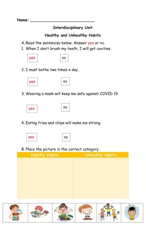 Healthy-Unhealthy Habits