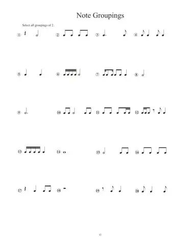 Note Groupings 1