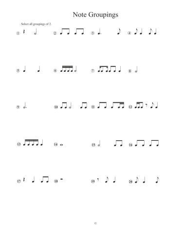 Note Groupings 1