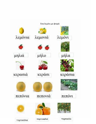 Ένα λεμόνι με φτερά σέρνω τις λέξεις