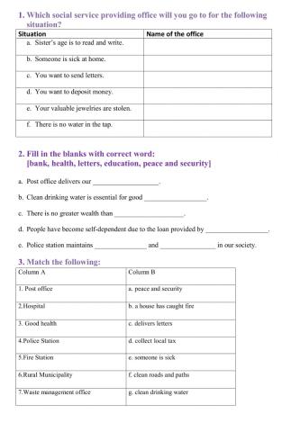 Service Providing offices