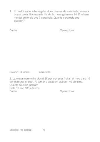 Problemes matemàtiques 4t