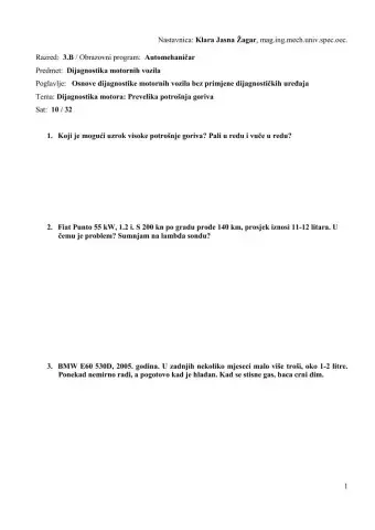 Prevelika potrošnja goriva