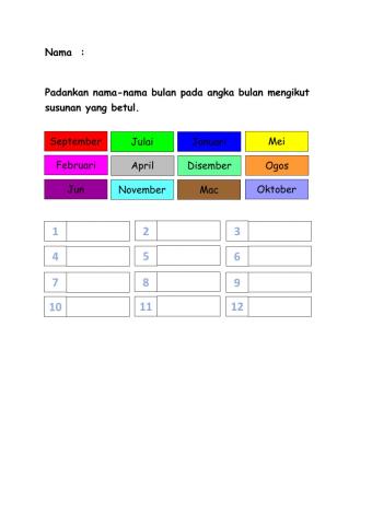 Bulan Matematik Tahun 1