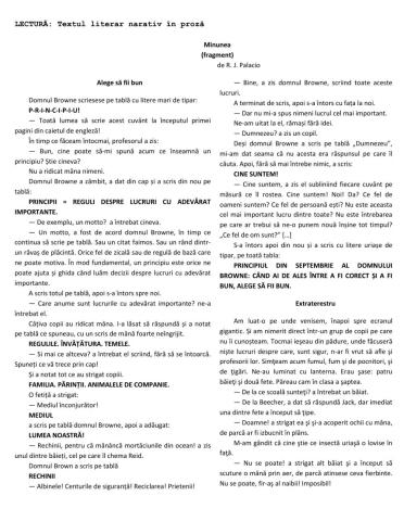 „Minunea” (fragmente) de Roald Dahl