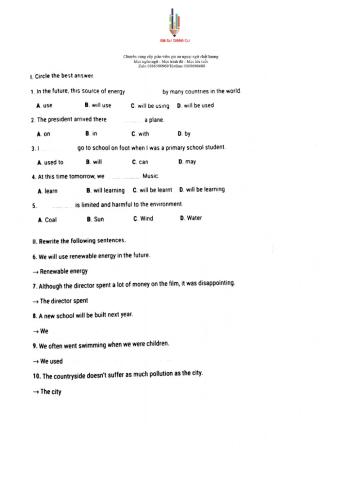 English 7 Test 24