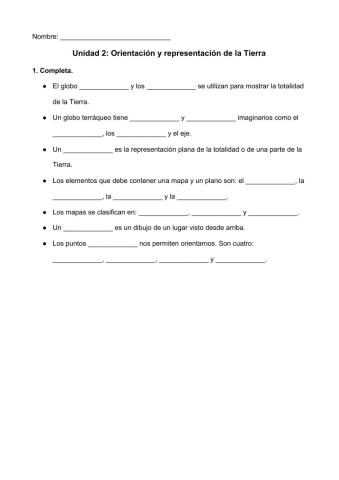 Resumen La representación de la Tierra