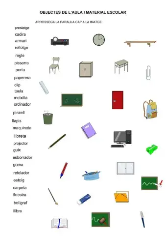 Objectes aula i material escolar