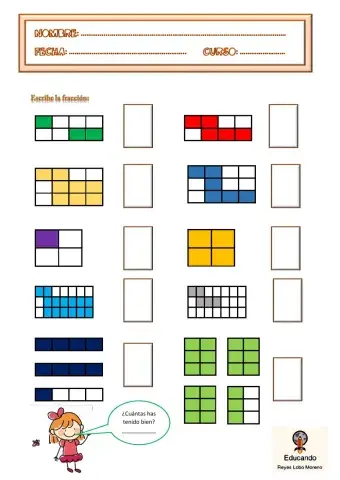 Representación de fracciones