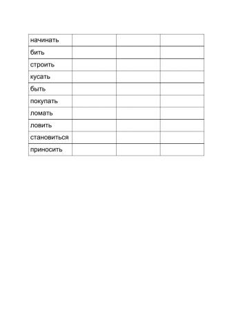 Irregular verbs A2 set 1