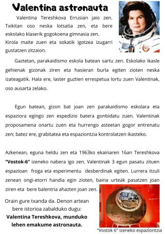 Valentina astronauta