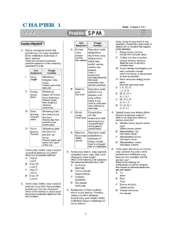 Soalan Sains Objektif (Bab 1-4) T4 KSSM